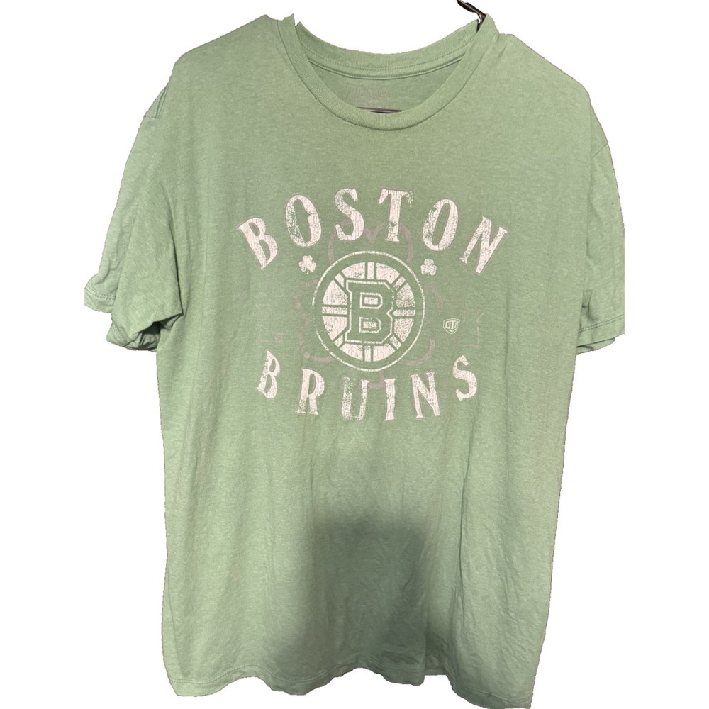 Boston Bruins Old Time Hockey St. Pats Day T-Shirt Green Men's Sz L